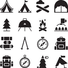 Abstract geometric shapes and lines with a distinctive silhouette style