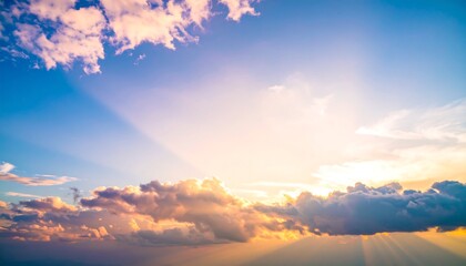 Colorful sunset sky with clouds