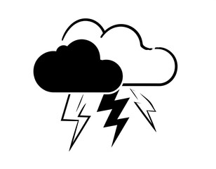 Storm clouds and lightning