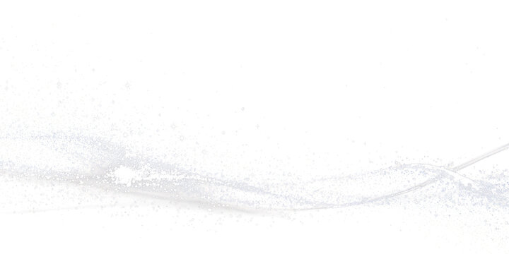 Abstract graphic wave of many glitters on transparent background. silver translucent wave. particles. Design element. white. bokeh.