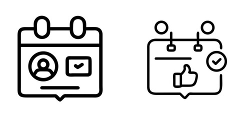 Social Media Event RSVP Registration Outline Icon