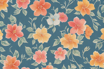 seamless floral pattern HD 8K wallpaper Stock Photographic Image