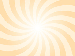 Light navajo yellow sunburst background. orange color radial retro glowing rays banner. Abstract retro whirlwind starburst vector abstract background. Twisted radial illustration.