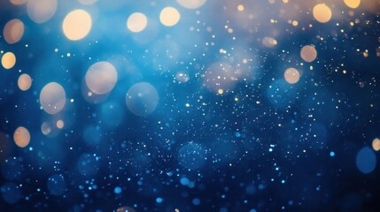 Obraz premium Blue Sparkle Background Glimmering Lights.