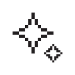 Sparkling dots. Retro game style. Shine. Stars.