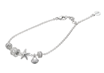 Elegant bracelet with nautical charms.