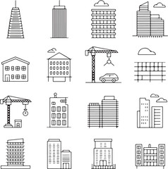 Abstract geometric shapes and lines with a bold red silhouette element