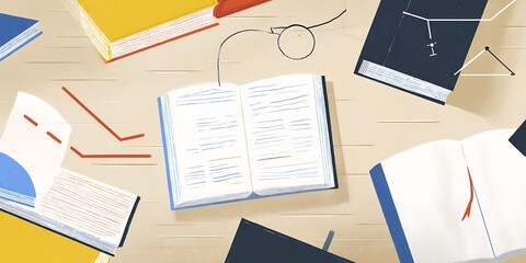 Books open for study and learning