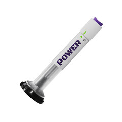 plastic bottle of water on white background