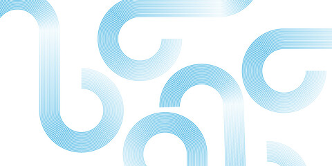 Abstract blue circle lines on white background. Geometric stripe line art design. Good art nice illustrations