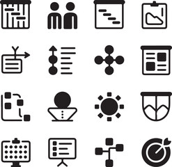 Abstract geometric pattern with vibrant color accents and silhouette element