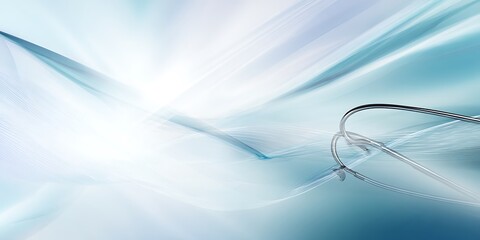 Abstract flowing lines with reflective element