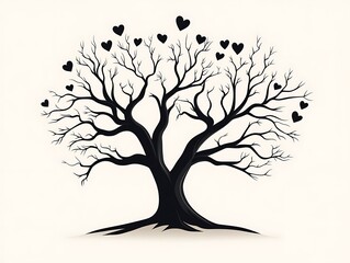 Fototapeta premium 黒き樹の愛の芽生え