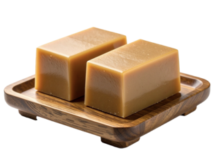 Traditional red bean yokan dessert, photorealistic, high detail