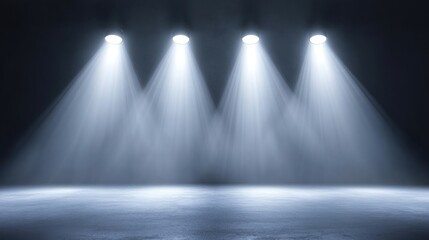 Stage Lighting Empty Spotlight Scene.