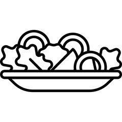 Salad vector icon. Food and beverage icon line style. perfect use for logo, presentation, website, and more. modern icon design outline style