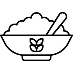Cereals vector icon. Food and beverage icon line style. perfect use for logo, presentation, website, and more. modern icon design outline style