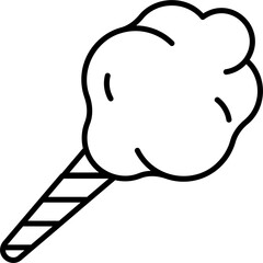Cotton Candy vector icon. Food and beverage icon line style. perfect use for logo, presentation, website, and more. modern icon design outline style