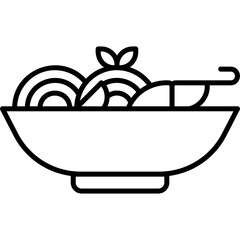Pad Thai vector icon. Food and beverage icon line style. perfect use for logo, presentation, website, and more. modern icon design outline style