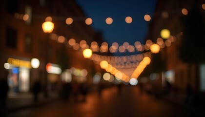 Night Celebration With Floating Bokeh Motion Particles