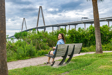 Girl on bench