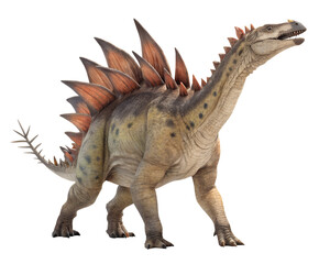 3D Stegosaurus isolated on white in PNG