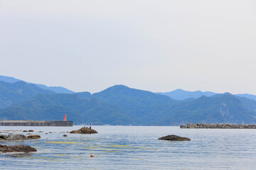 昼間のかえる島周辺の海