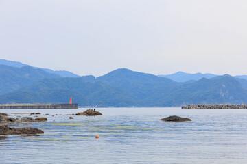 昼間のかえる島周辺の海
