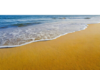 Seaside beach sand isolated on a transparent or white background