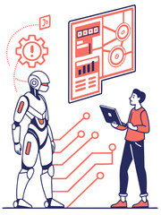 Futuristic AI Robot Concept