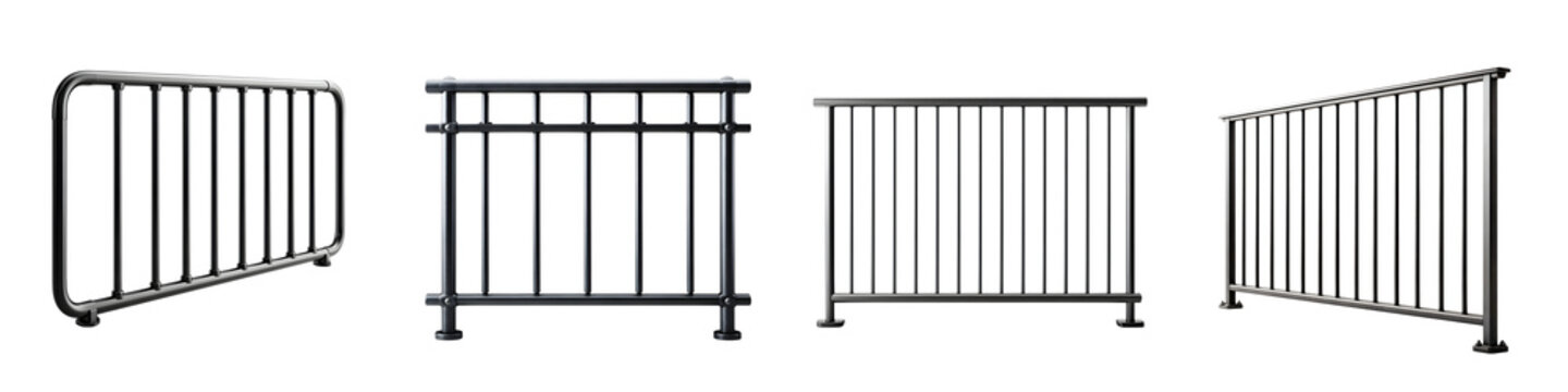 Metal Railing Collection: Iron Fence Designs on White