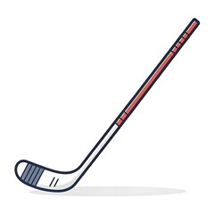 Cartoon hockey stick isolated on white background