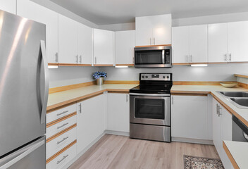 Fototapeta premium Modern residential kitchen interior