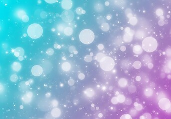 Obraz premium Magical bokeh lights with a dreamy gradient of turquoise and purple for a festive celebration