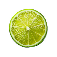 Slice of lime without shadow isolated on white background png