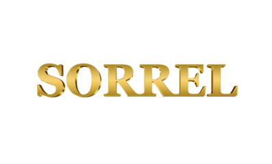 The Word SORREL with 3D Gold Effect
