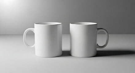 Front and back view of a young man with long flowing hair in a plain white t-shirt. Minimalist clothing mockup.