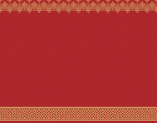 組格子文様風の横シームレスなフレーム3