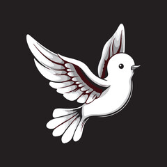 Graceful White Dove in Flight, Symbol of Peace