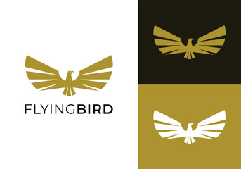 This is a masculine flying bird logo. This logo is suitable for any business and company that has birds as its background.