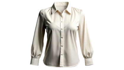 white women's blouse on a white background 