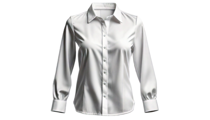 white women's blouse on a white background 