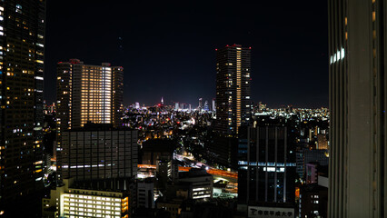 Tokyo night cityscape