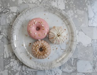 Tree Donut on marble table