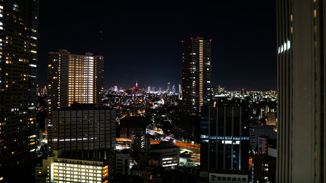 Tokyo night cityscape