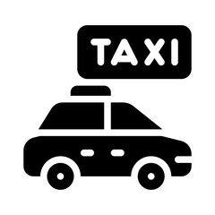 taxi glyph icon