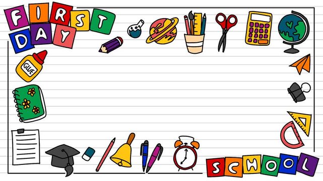 back to school background blank center 