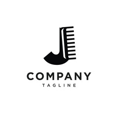 Letter J Comb Logo Icon Vector