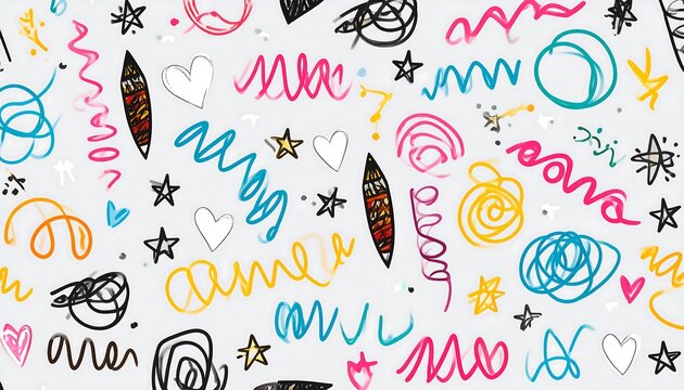Abstract doodle pattern