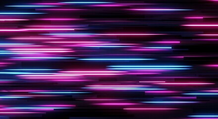 Abstract background with glowing neon lines creating a futuristic and dynamic motion effect
